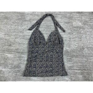 Bond-Eye Womens Tankini Top Size 10 Blue Orange Geometric Swimwear